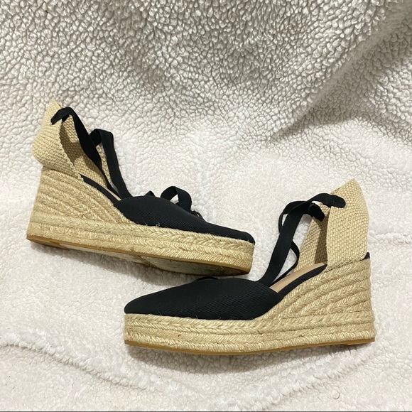 Antonio Melani Morgance black espadrille wedges size 9 NWOB - Picture 3 of 12